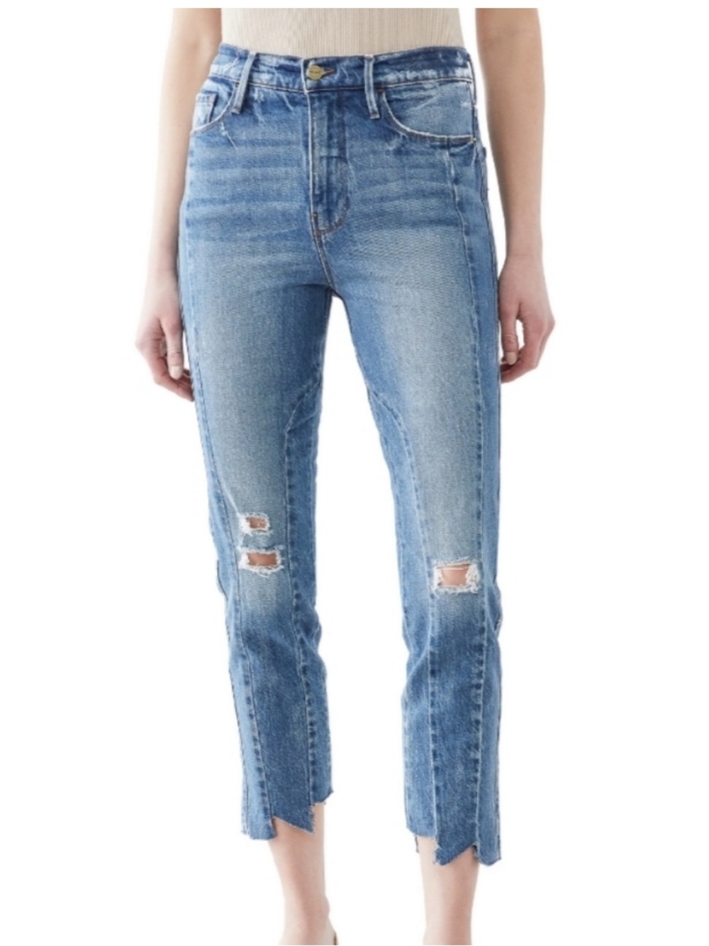 Frame Le Sylvie Jagged Edge Jeans in Masonic 31 NWT